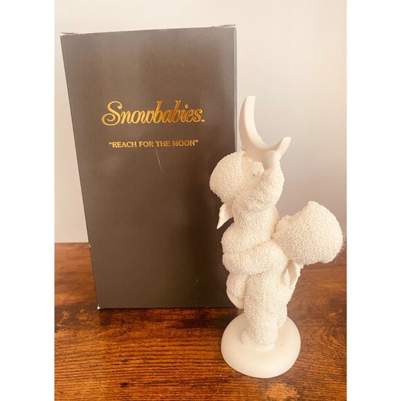 Department 56 Snowbabies Angels "Reach For The Moon" Figurine 6 Inch High - Picture 4 of 11